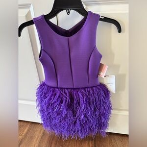 Zoe Ltd. Purple Feather Dress Size 8